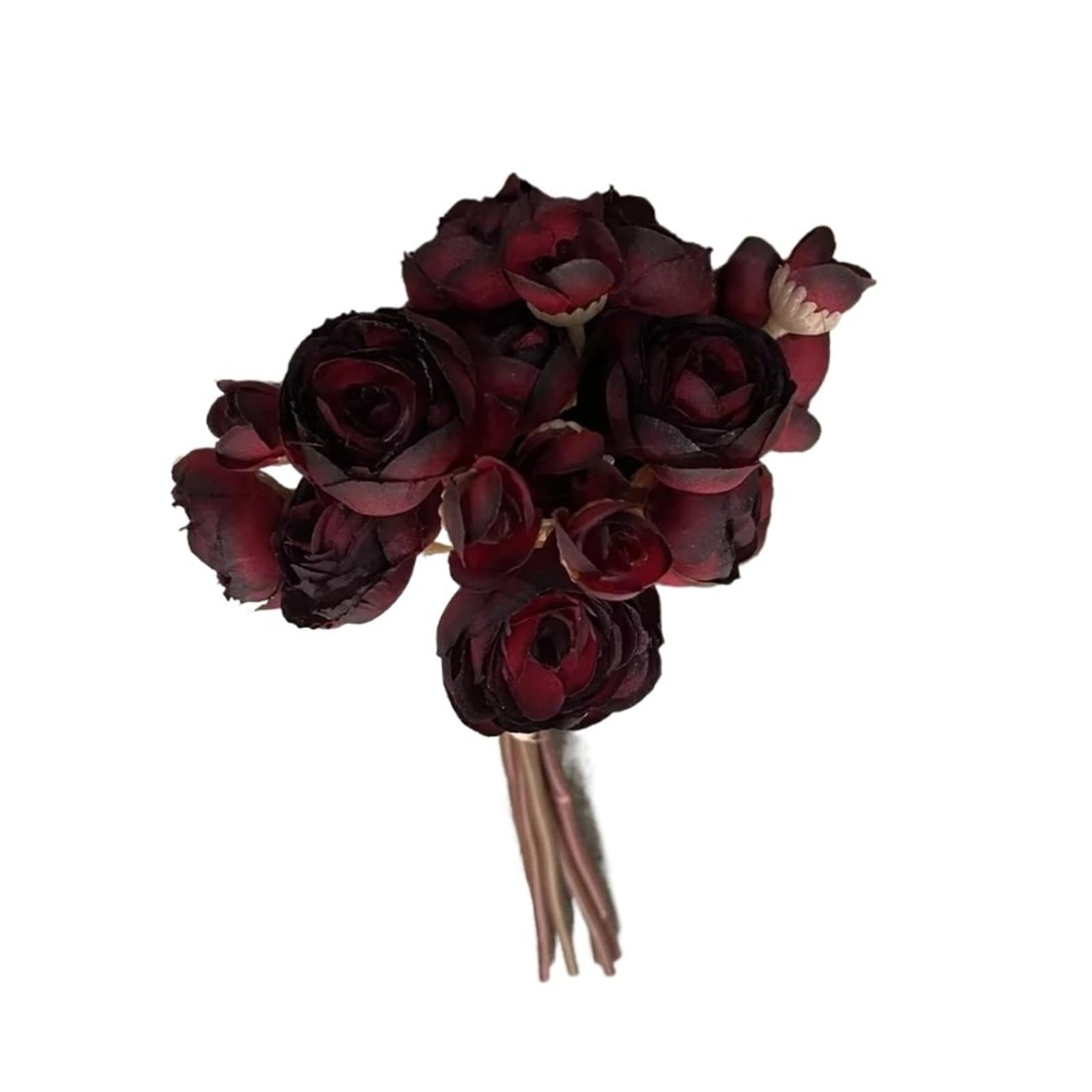 HamPaesk 2/5PCS Simulation Bouquet Silk Fake Flowers Balcony Decor Artificial Flower Decoration(Red,5pcs)