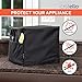 Crutello Air Fryer Cover with Storage Pockets for 5.5 Quart Fryer, Black, Nylon, Not Water Resistant, Fits Ninja Air Fryer 5.5 Quart
