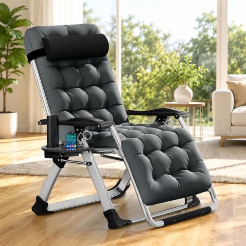 Image of DoCred Comfy Folding Recliner Chair -Bedroom Living Room Chairs