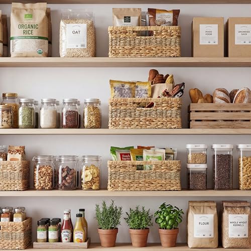 Image of StorageWorks Large Wicker Baskets for Organizing, Hyacinth Basket, 1-Pack