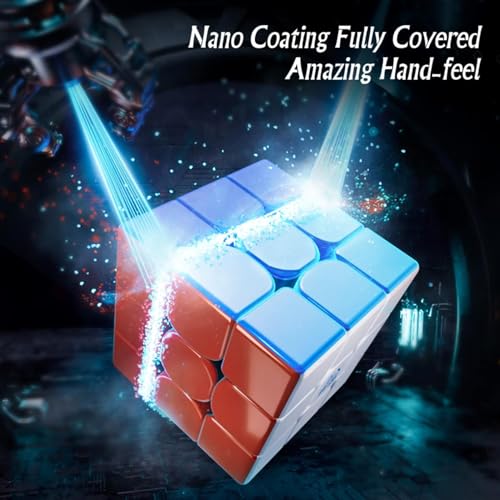 Image of HAWKISTER Moyu Wrm V9 Magnetic 3X3 Stickerless Speed Cube, Moyu Weilong Wr M V9 Magnetic Dual Adjustment Professional Flagship 3X3X3 Cube (Magnetic Version), For Kid
