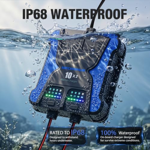 Image of 2 Bank (10A / Bank) OnBoard Marine Battery Charger-12V Boat Charger