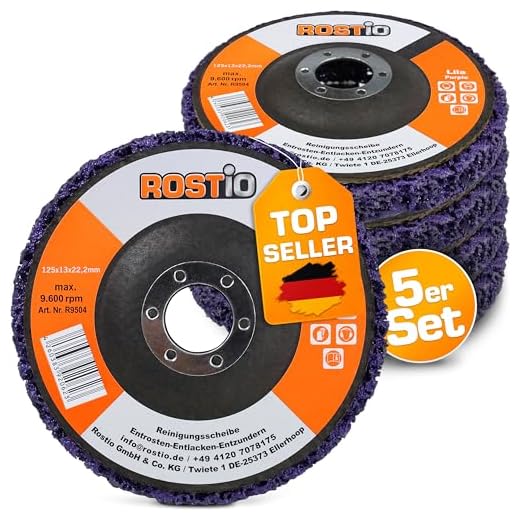 5 x Rostio CSD Scheibe 125 mm Lila | purple für Winkelschleifer | Flex