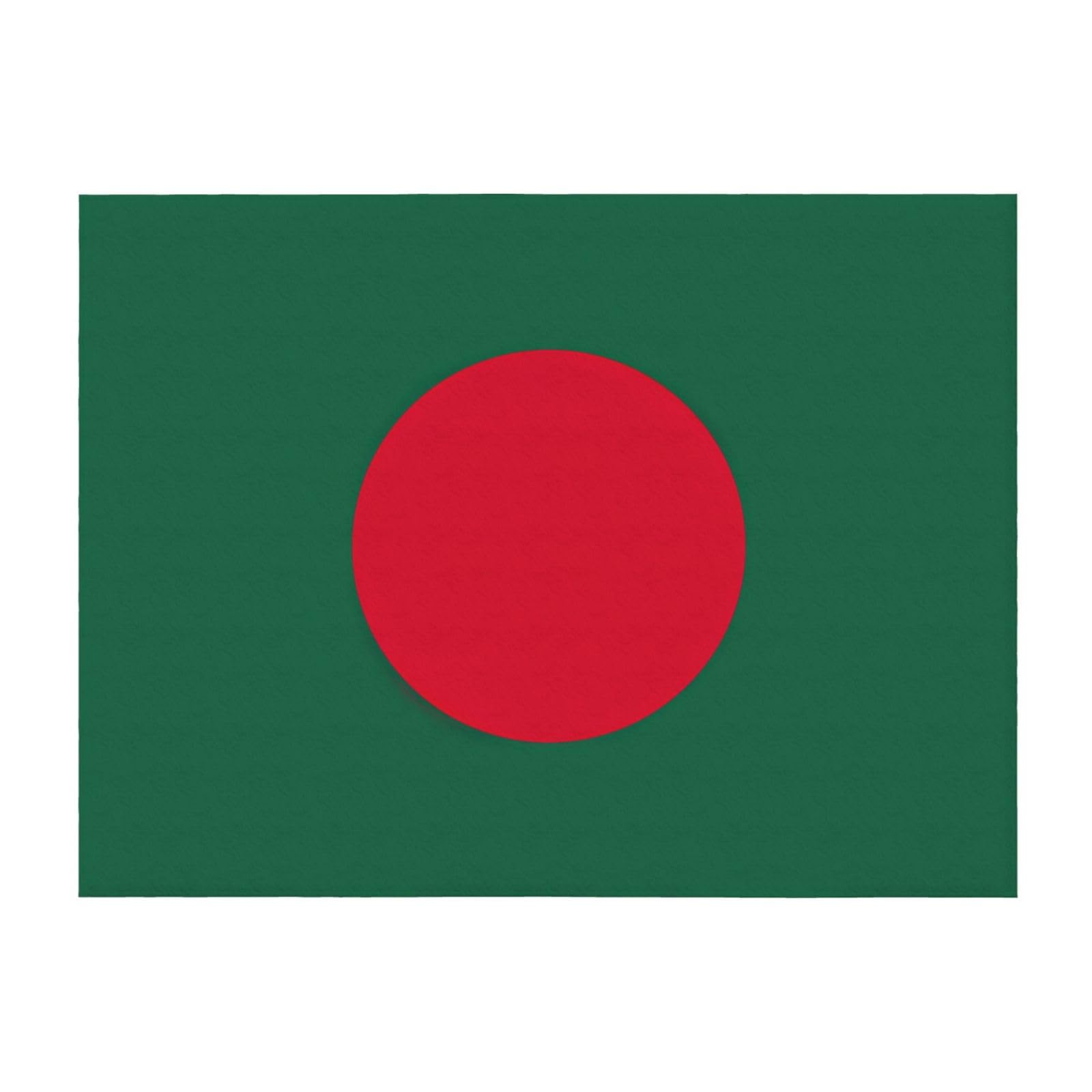 Couverture de lit microfibre EdWal motif drapeau Bangladesh légère