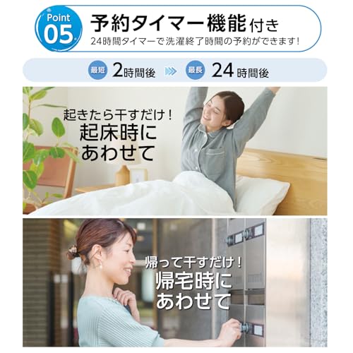 undefined 【多機能・コンパクト設計】 SKK 洗濯機 5.5kg 1人暮らし 2人暮らし コンパクト 小型 縦型 タイマー機能付き 予約機能 ほぐし機能搭載 おいそぎ スピードコース すすぎ スリム 時間短縮モード 風乾燥 強力洗浄 【日本企業】 の商品画像 8