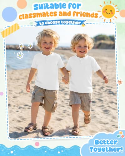 Image of Toddler Boys Cotton Henley T Shirts