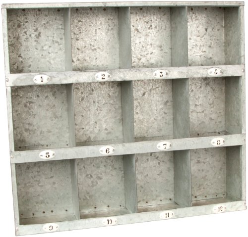 Lone Elm Studios Galvanized Metal Wall Bin