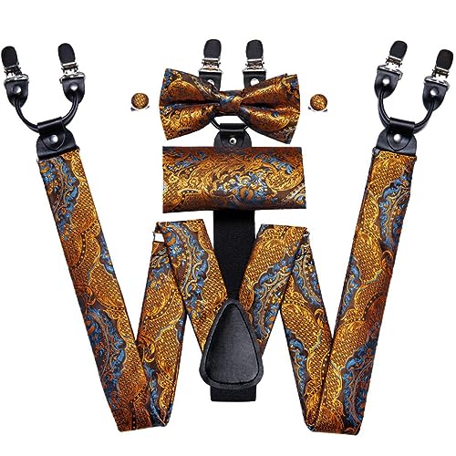 Conjunto de Tirantes de Seda para Hombre con 6 Clips y Accesorios miniatura 1