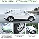 Halbgarage für Auto SUV Ninonly Auto Abdeckplane Halbgarage Wasserdicht Outdoor Autoabdeckung Halbgarage Mit Haken Und Riemen Passend Für Autos, SUVs Schwarz (SUV Up to 4.5-5.5M)