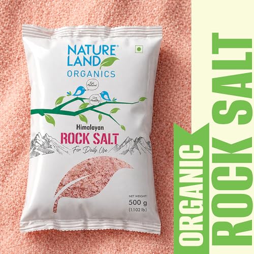 Image of Natureland Organics Himalayan Pink Rock Salt 500 Gm - Organic Rock Salt
