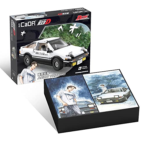 XUOO CADA C61024W Initial D Toyota AE86 Sportwagen Bausteine,1324/PCS CADA Klemmbausteine Ferngesteuert Technik Auto… – Bild 6