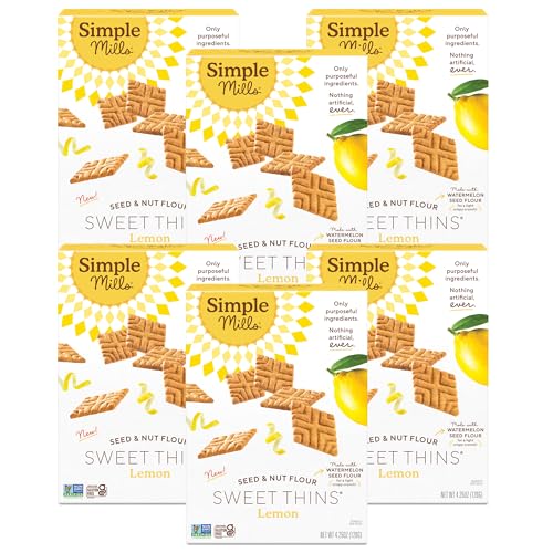 Simple Mills Sweet Thins Lemon Cookies, 6pk, 4.25oz