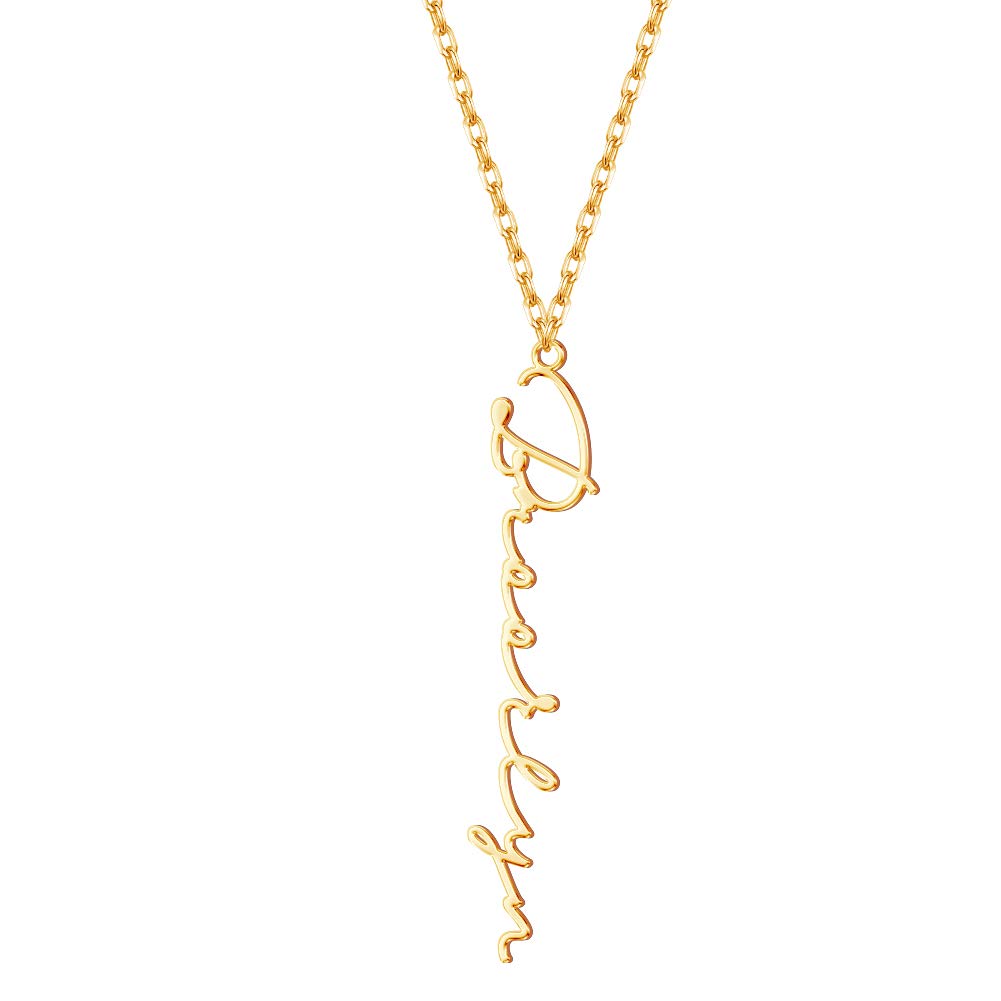 TinyNameCustom Name Necklace Personalized 18K Gold Plated Nameplate Customized Jewelry Gift for Women