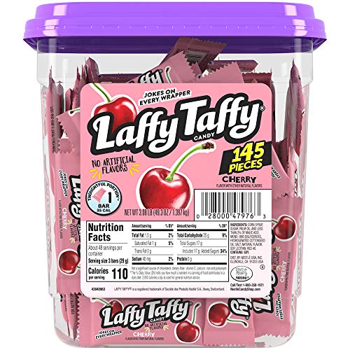 Alea's Deals Laffy Taffy Candy Jar, Cherry, 145 Count  – ON SALE+SUB/SAVE!  