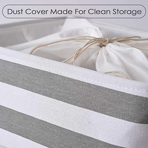 image for TheWarmHome Jumbo Storage Bins Baskets, Sturdy Fabric Organizing Baske