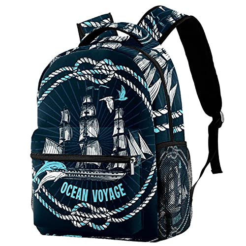 Sac à dos d'école mixte pour ordinateur portable style décontracté multicolore