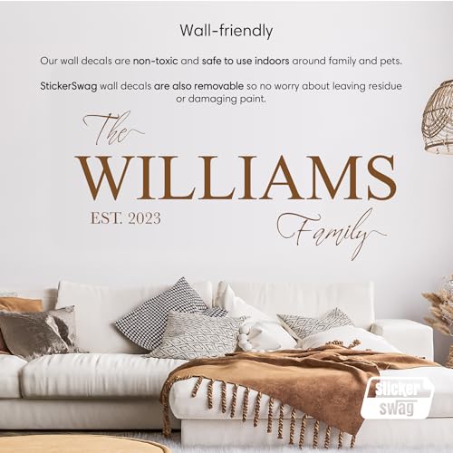 Vinilo Decorativo Personalizado Nombre Familiar Elegante miniatura 3