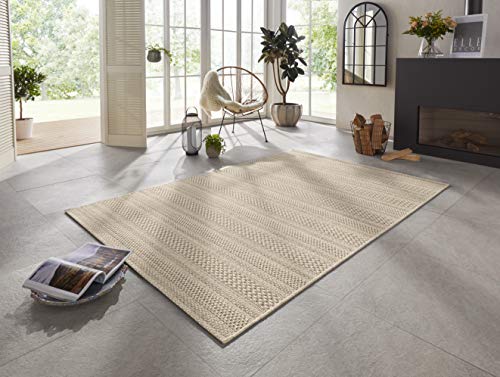 Elle Decor Arras Flat Woven Indoor and Outdoor Rug in Handmade-Look Natural Brown 80 x 150 cm, 80 x 150 cm (Rectangular)