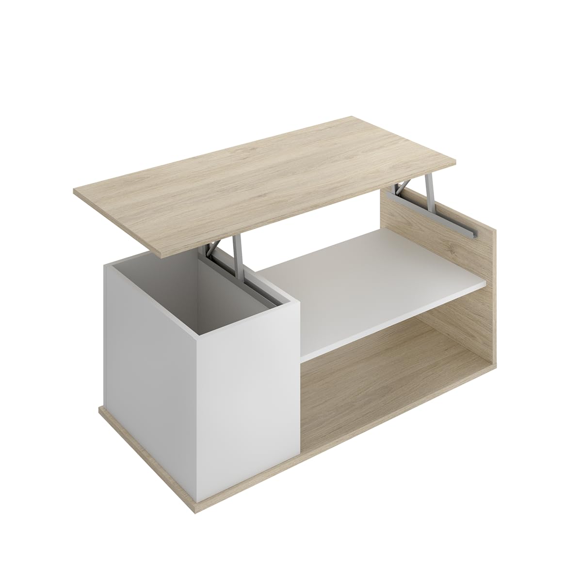 DEKIT GRUPO RIMOBEL - Mesa Centro - Natural/Blanco -41,7X100X50cm