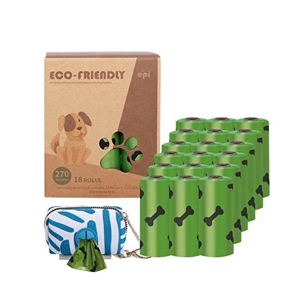 Dog Poop Bag with Dispenser Extra Thick and Strong Dog Bags for Poop Guaranteed Leak-proof and EPI Additive 18 rolls with 15 bags per roll Dog Waste Bags Poop Bag Holder 270 Count(Green) Dog Poop Bag with Dispenser Extra Thick and Strong Dog Bags for Poop Guaranteed Leak-proof and EPI Additive 18 rolls with 15 bags per roll Dog Waste Bags Poop Bag Holder 270 Count(Green)