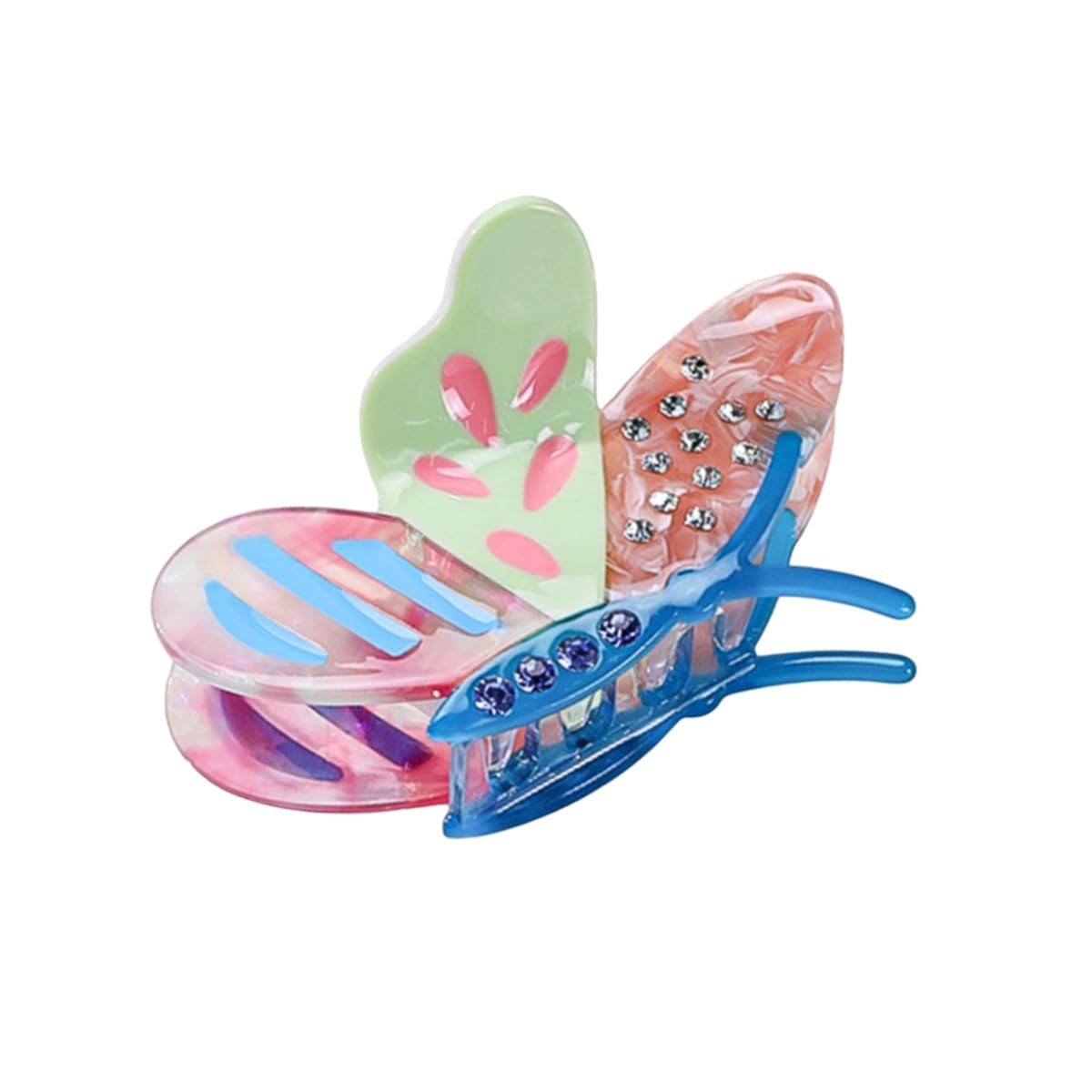 Novelty Butterfly Hair Clip,Acetate Claw Clips,Hair Clips for Women,Blue