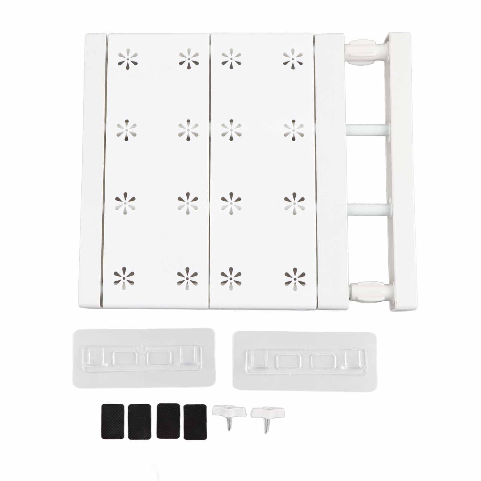 Estante de tensión ajustable para armario, separador de armario expandible para armarios, cocina, baño y taquillas escolares (11.8-15.75 pulgadas de longitud)