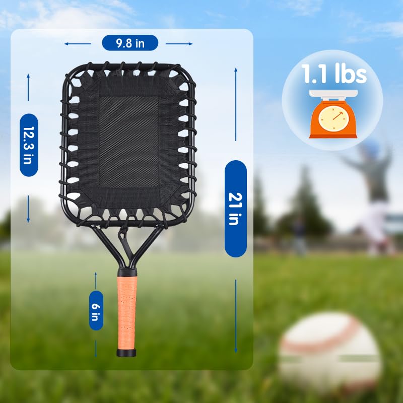 Fungo Baseball Racket for Fly Balls, 19-Ounce Scientific Weighted Racquet Bat with Carrying Bag, More Control and Accuracy Baseball Training Equipment for Parents and Coaches