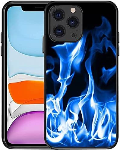 JNSA Funda de silicona suave delgada para regalo compatible con iPhone 13 Pro Max, diseño Flame Fire Blaze, funda negra compatible con iPhone 13 Pro
