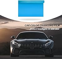 Vista 4 de Película de tinte de luz de automóvil de 12 x 48 pulgadas, protector de vinilo cortable y elástico, calcomanías autoadhesivas que no dejan marcas