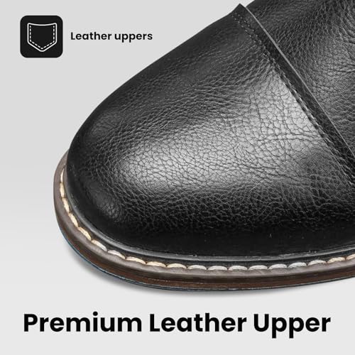 Recyphi Men's Casual Dress Shoes Orthopedic Shoes Business Oxford Derby Leather Shoes2