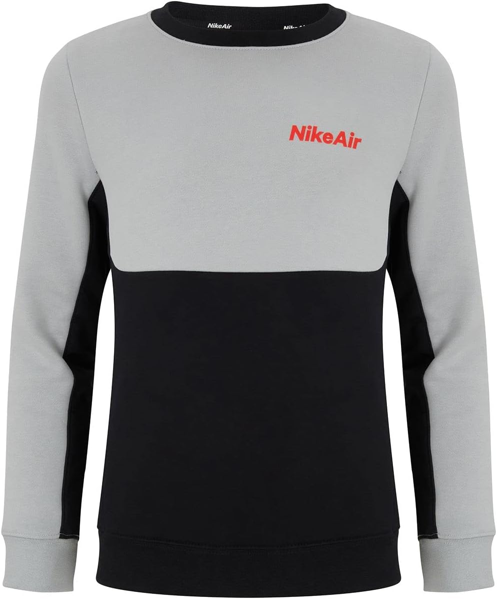 Nike Boys Crew Neck Sweatshirt (Little Kids) (2T, Light Smoke Grey Air)