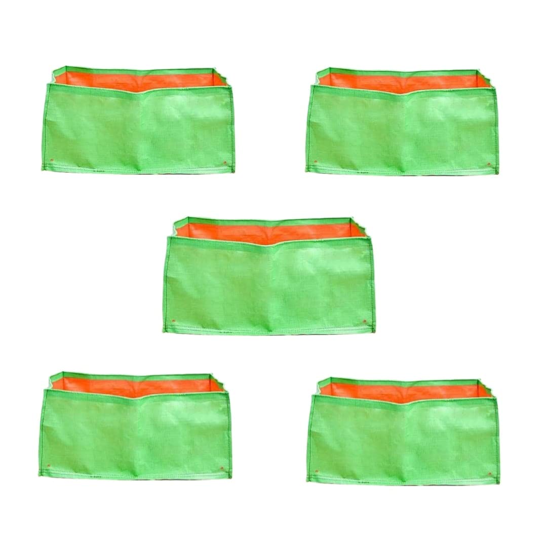 BAZODO HDPE Grow Bag 220 GSM (18X12X09 Inch,Length x Breadth x Height)- (Pack of 5 Nos)- Suitable for Leafy Vegetable Plants (B0BRB78TJC) Amazon Price History, Amazon Price Tracker