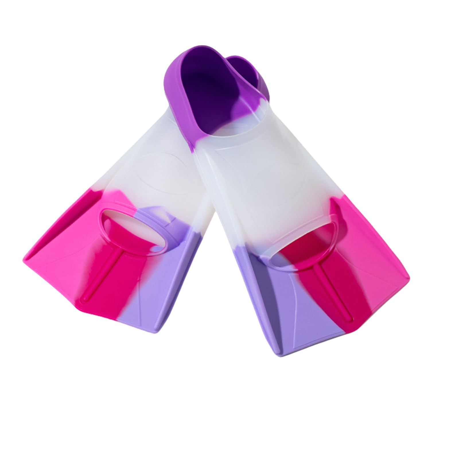 Swimming Fins, Training Fitness Diving Fins, Adjustable Lightweight Silicone Fins|All Seasons Adults & Kids Men Women|Suitable for Men and Women|Sizes 30-47 EU (Purple,XL(45-47 EU))