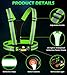 Hoeraonr Running Lights for Runners,90°Adjustable LED Reflective Vest Running Gear,Rechargeable Chest Light Up Running Vest Night Walking Safety Gear for Night Walking/Cycling/Jogging (Green)