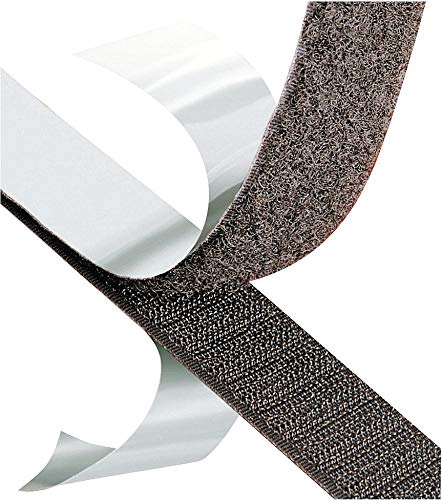 SAI PRASEEDA Self Adhesive Hook 15MTS_Adhesive Loop 15MTS with Easy Removal Sticker 20mm_ 15 MTS or 50 Feets Black Color with Industrial Cutter_Measuring Tape SP3 3