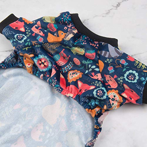 Image of CuteBone Small Dogs Outfit Soft Puppy Onesies Pjs Dog Pajamas Pet Coat Cat Apparel Comfy Doggie Jumpsuit Bodysuit for All Seasons P75L