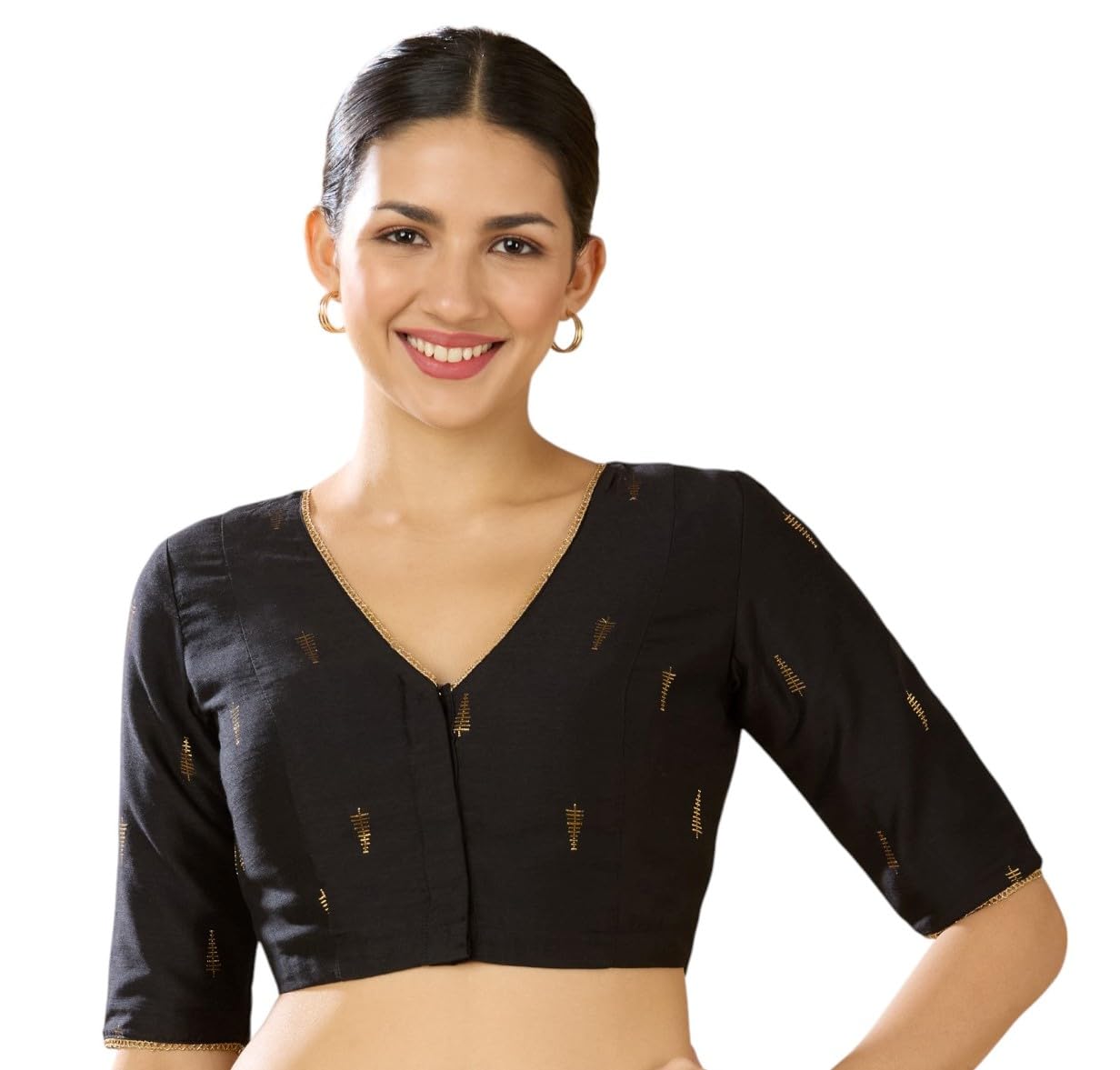 Women's Handloom Cotton Silk Readymade Saree Blouse