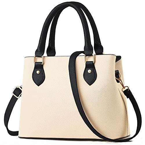 Image of CHICAROUSAL Purses and Handbags for Women Leather Crossbody Bags Women's Tote Shoulder Bag (cc BAI Beige)
