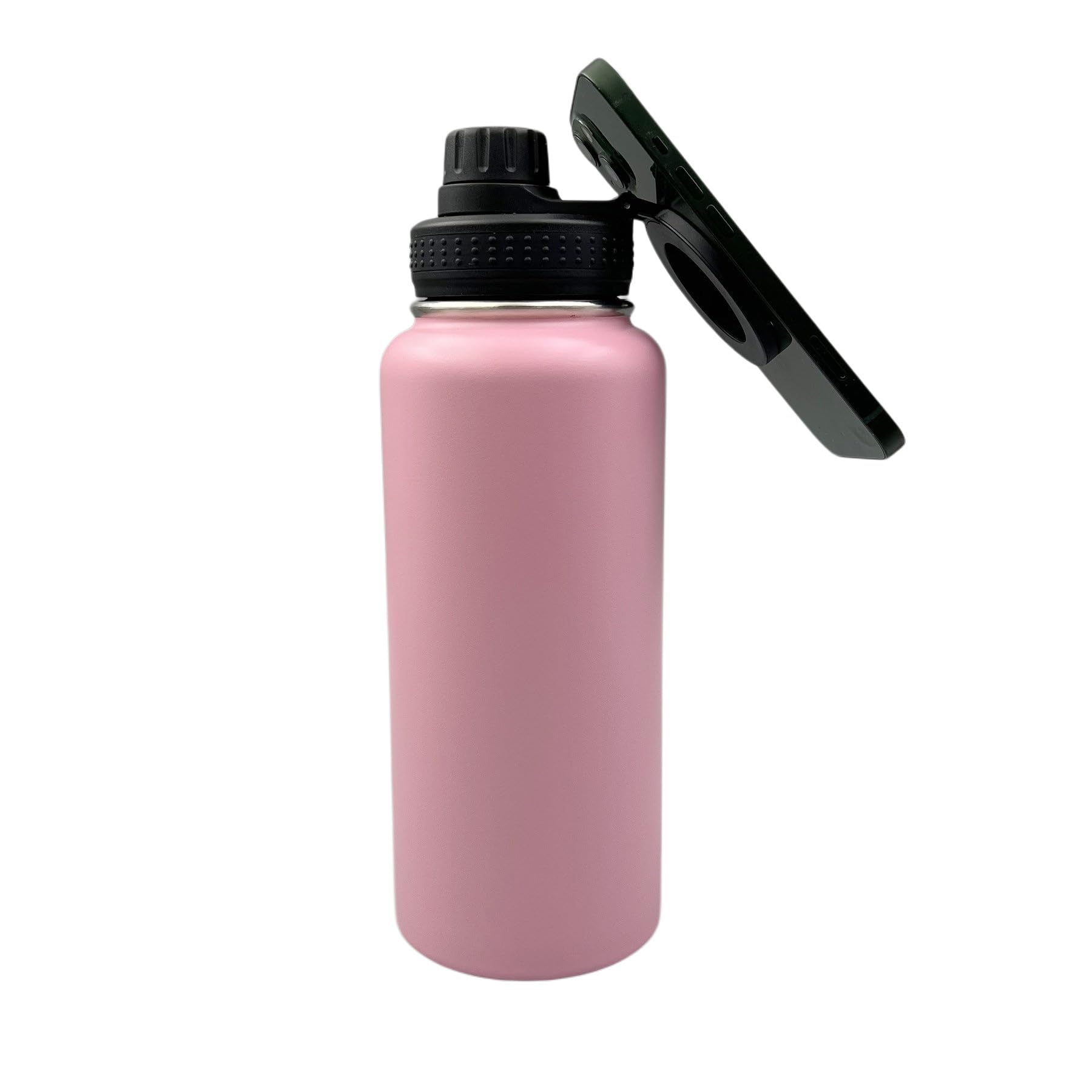 Insulated Cup with Magnetic Phone Holder, 304 Stainless Steel, Perfect for Gift,Gym,Sports,and Travel Water Bottle/12~40oz (Pink,22oz)