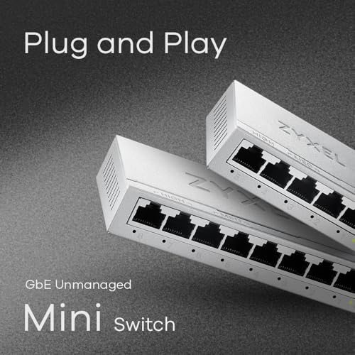 Image of Zyxel 5-Port Gigabit Switch | Unmanaged | Desktop or Wall Mount | Easy Installation | Fanless | Metal Housing | Ethernet Splitter Network Hub | TAA Compliant [GS-105B v5]