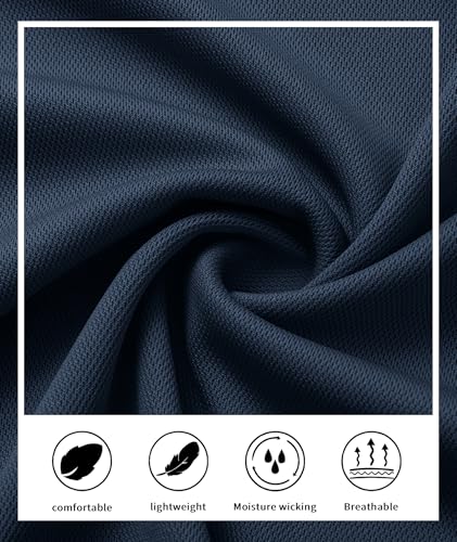 Polo para hombre de manga corta con cremallera 1/4, transpirable y ligero, ideal para golf, tenis y uso casual miniatura 5