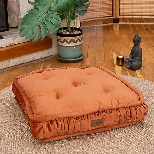 Fodera per cuscino cotone terra di siena 50x50 Riva | Maisons du Monde Fodera per cuscino cotone terra di siena 50x50 Riva | Maisons du Monde