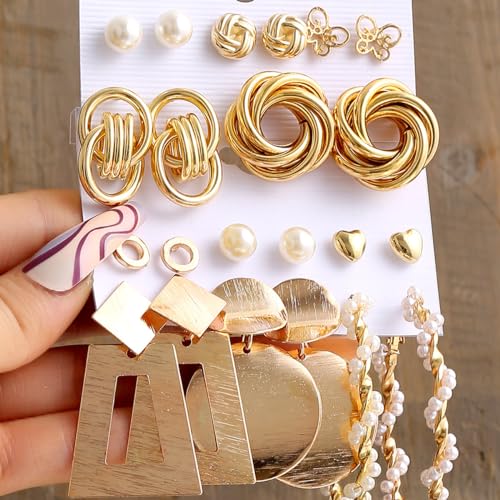 Image of Shining Diva Fashion Stylish Hoop Stud Earrings for Women and Girls