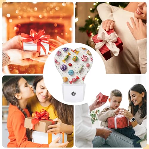 Luces nocturnas LED auto-regulables para pared 2 unidades miniatura 7