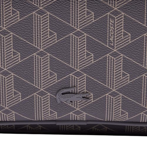 Image of Lacoste Mens The Blend Monogram Backpack, Monogram Brown, One Size