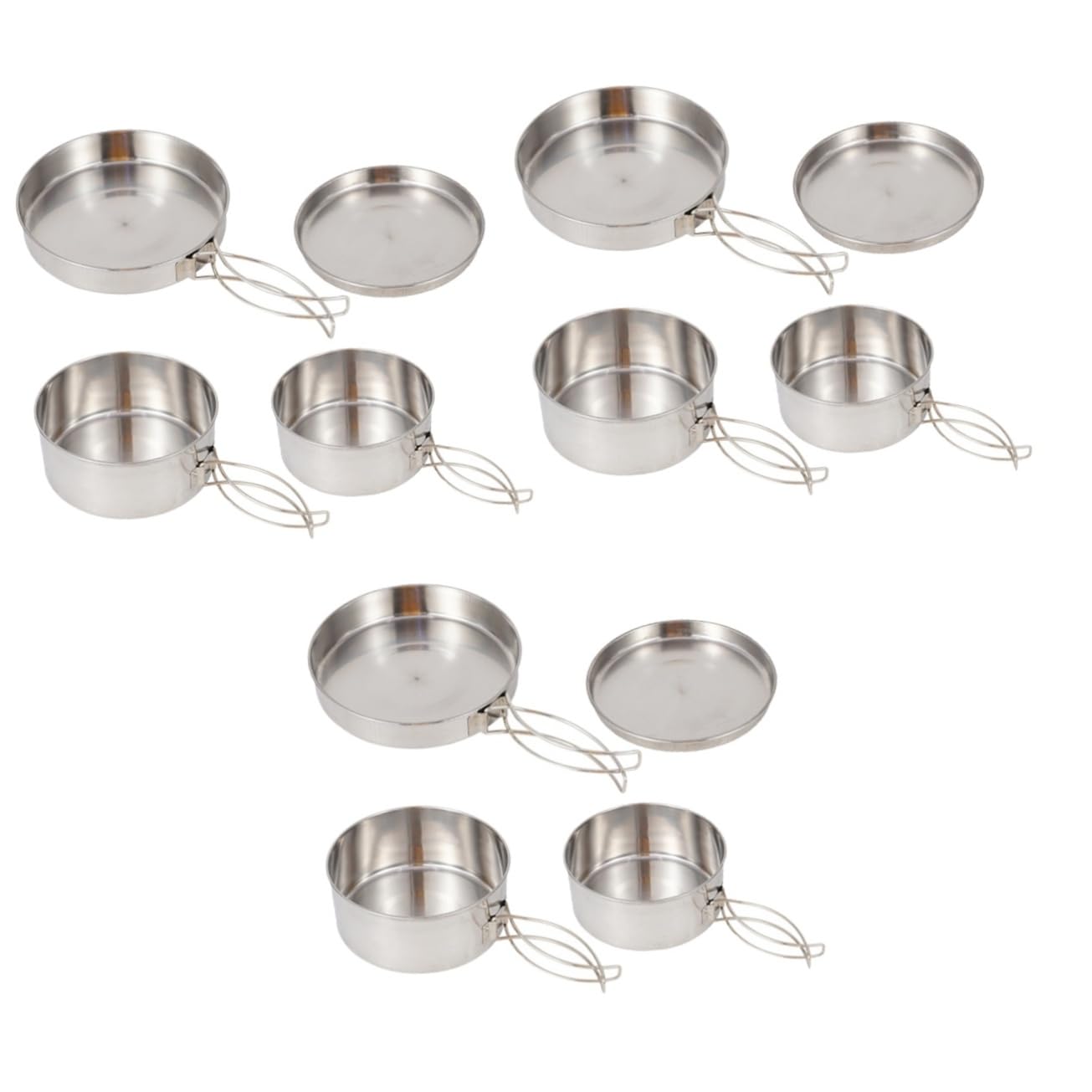 Milisten Set de Casseroles Acier Inoxydable pour Camping Ustensiles de Cuisine Pratiques et pour Randonnée BBQ et Activités de Plein Air