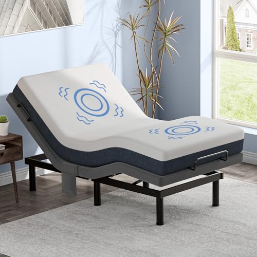 OTDMEL Adjustable Bed Frame Twin XL with Massage, Electric Bed...