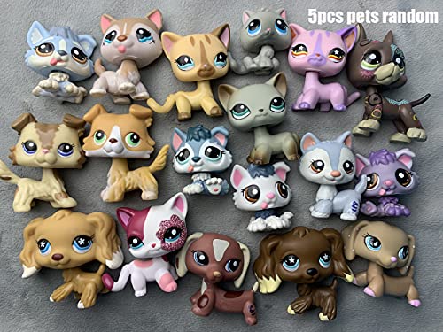 Junior Pet Shop lps Pets Collectable, (lps Pets 5pcs Random & lps Accessories 7pcs Random ) Rare Figures Kids Gift