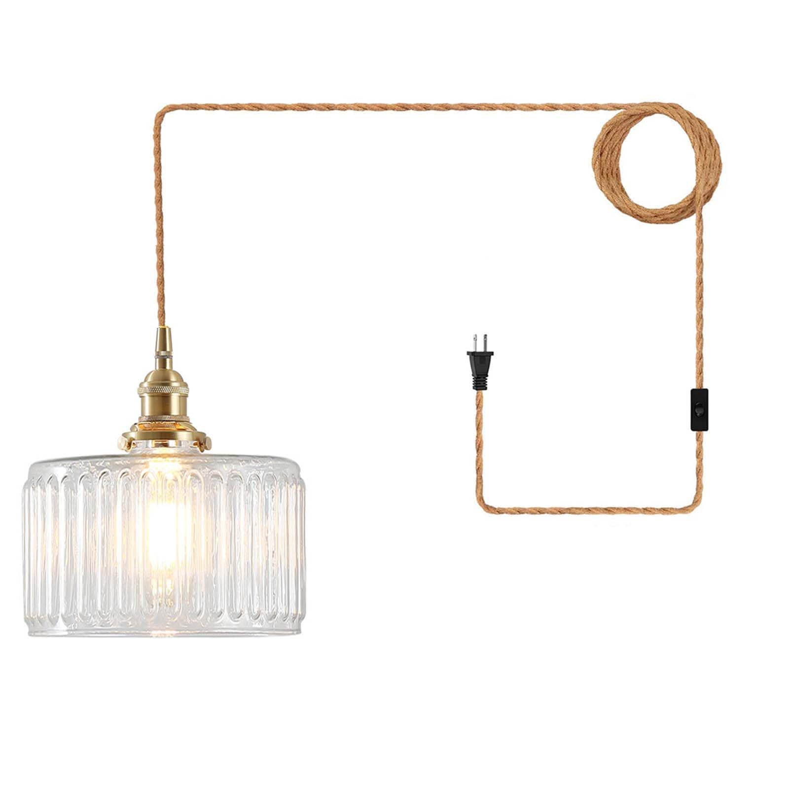 S-Cevada Vintage Plug-in Pendant Lighting Fixture with ON/Off Switch ...