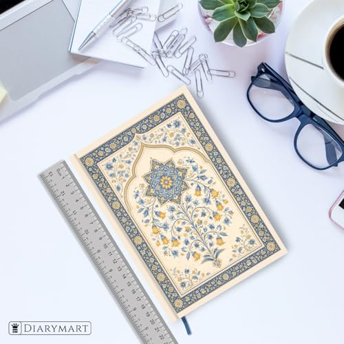 Image of Hard Bound Notebook for Girls & Women | A5 Ruled Journal | 192 Pages | 80 GSM Premium Paper | Designer Laminated Cover | Ribbon Bookmark | Notebook for School, College, Office, Journaling & Note Taking (DM4014)
